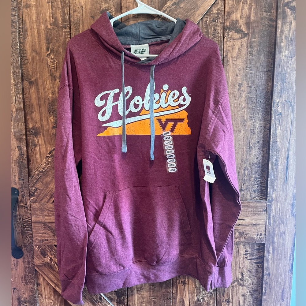 Virgins tech Hokies burgundy unisex sweatshirts hoodies size L, XXL, Small NWT